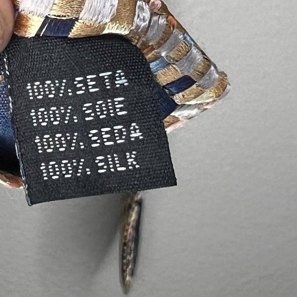 Valerio Garati Mens Multicolor 100% silk Buisness Casual Neck Tie Sz One Size - Picture 5 of 6